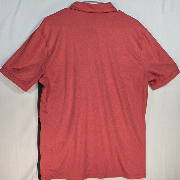 Nike Golf Dri Fit Polo Mens  Standard Fit Heathered Red Grey size Med Colorblock - Picture 6 of 14